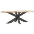 vidaXL Noha konferenčného stolíka v tvare pavúka, antracitová, 98x58x(42-43) cm, oceľ
