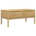 vidaXL Konferenčný stolík FLORO voskovohnedý 99x55,5x45 cm borovica