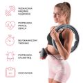 Sada masážny hula hoop HMS HHW06 čierny so závažím a počítadlom a zoštíhľujúceho pásu BR163 plus size