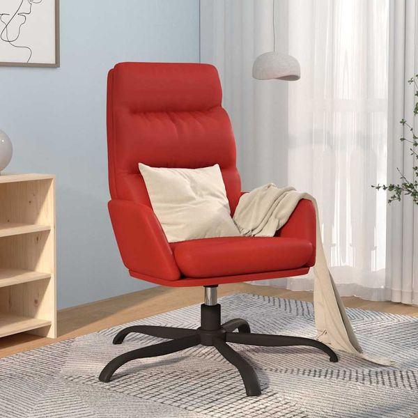 vidaXL Relaxačné kreslo vínovo-červené umelá koža