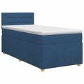vidaXL Posteľ boxspring s matracom Modrá 100 x 200 cm Látka