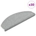 vidaXL Schodové rohože 30 ks 65x24x4 cm svetlosivé polkruhové veľké