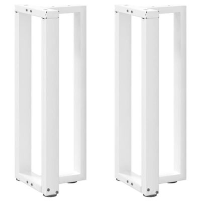 vidaXL Nohy konzolového stolíka v tvare T, 2 ks, biele, 38x25x(72-73) cm, oceľové