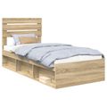 vidaXL Rám postele Sonoma 90 x 190 cm Masívne borovicové drevo