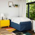 vidaXL Posteľný rám boxsping s matracom modrý 80x200 cm látka