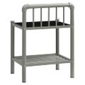 vidaXL Nočný stolík sivý a čierny 45x34,5x62,5 cm kov a sklo