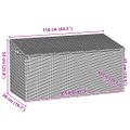 vidaXL Záhradný úložný box Hnedý 110x50x58 cm Poly ratan