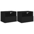 vidaXL TV nástenné skrinky 2 ks čierne 40x30x30 cm kompozitné drevo