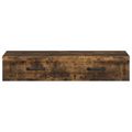 vidaXL Nástenný bočný stôl Dymový dub 87,5 x 34,5 x 17 cm