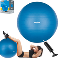 Gymnastický míč REBEL ACTIVE RBA-3101-BL 65 cm s ruční pumpou, modrý