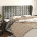 vidaXL Čelo postele so záhybmi bledosivé 183x23x118/128 cm zamat