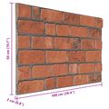 vidaXL Nástenné panely 10 ks 100 x 50 cm Tehlová EPS pena