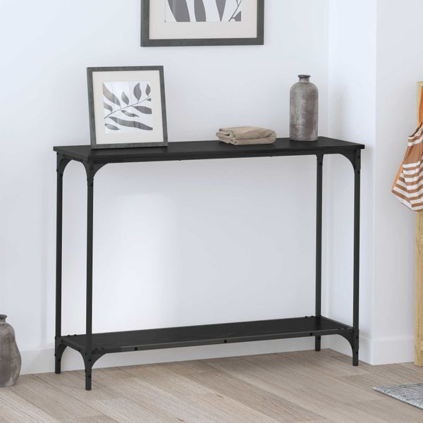 vidaXL Konzolový stôl Čierny dub 101 x 30.5 x 75 cm Kompozitné drevo