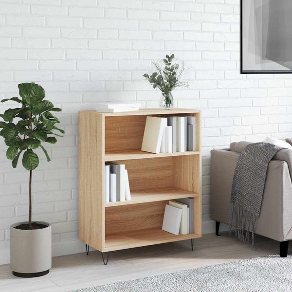 vidaXL Knižnica dub sonoma 69,5x32,5x90 cm kompozitné drevo