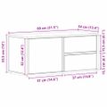 vidaXL TV skrinka 80 x 34 x 36 cm Čierny dub Kompozitné drevo