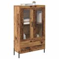 vidaXL Highboard CORONA Staré drevo 69,5 x 31 x 115 cm