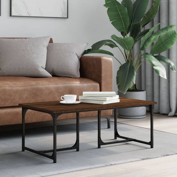 vidaXL Konferenčný stolík hnedý dub 90x50x35 cm kompozitné drevo