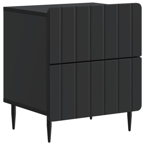 vidaXL Nočný stolík Čierna 43 x 34,5 x 49,5 cm Kompozitné drevo