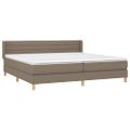 vidaXL Boxspring posteľ s matracom sivohnedý 200x200 cm látka