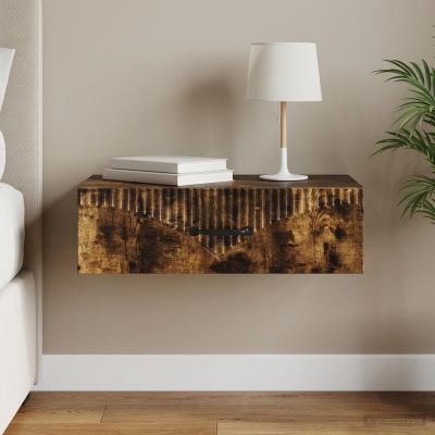 vidaXL Nástenný bočný stôl 59 x 34,5 x 17 cm Kompozitné drevo