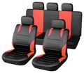 Poťahy sedadiel sada 9ks SPORT červené AIRBAG