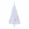 vidaXL Umelý vianočný stromček Biela 150 cm PVC a oceľ