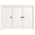 vidaXL Komoda biela 100x35x74 cm borovicový masív