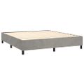 vidaXL Posteľný rám boxsping s matracom bledosivý 160x200 cm zamat