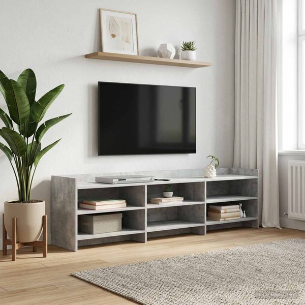 vidaXL TV skrinka 168 x 33 x 47 cm Betónovo sivá Kompozitné drevo