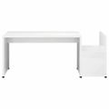 vidaXL Konferenčný stolík lesklý biely 90x45x35 cm drevotrieska