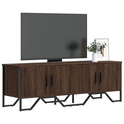 vidaXL TV stolík hnedý dub 122x34x41 cm kompozitné drevo