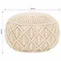vidaXL Ručne vyrobená taburetka macrame 45x30 cm, bavlna