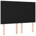 vidaXL Posteľ boxsping s matracom a LED čierna 140x200 cm látka