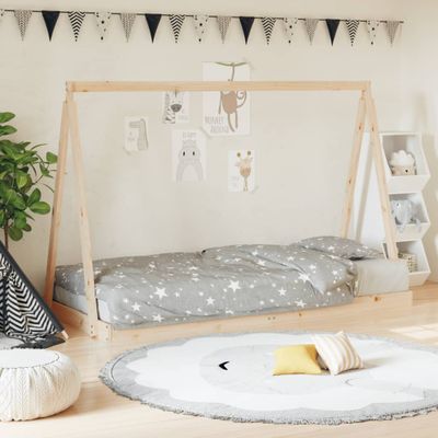 vidaXL Rám detskej postele 90x200 cm masívna borovica
