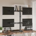 vidaXL Držiak monitora čierny oceľový VESA 75/100 mm