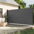 vidaXL Zaťahovacia bočná markíza, antracitová 200x500 cm