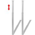 Teleskopické stolové nohy, nerezová oceľ, 710 mm-1100 mm 2 ks