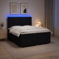 vidaXL Posteľ boxspring s matracom Čierna 200 x 200 cm Látka