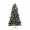 vidaXL Umelý vianočný stromček Zelená 180 cm PVC, plast a oceľ