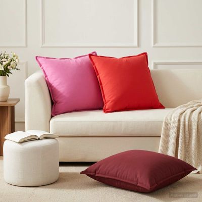 vidaXL Poťah na podložku 6 ks HOUTEN Ružová 55 x 55 cm Polyester