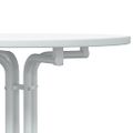 vidaXL Barový stôl biely Ø80x110 cm kompozitné drevo a oceľ