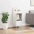 vidaXL Komoda biela 35x39x73,5 cm oceľ valcovaná za studena