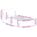 vidaXL Rám postele Dover tmavosivý 100x203 cm látka