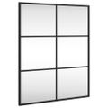 vidaXL Nástenné zrkadlo čierne 50x60 cm obdĺžnikové železné