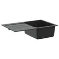 vidaXL Drez Čierna 780 x 500 mm 80% Kvárc a 20% Živica