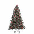 vidaXL Umelý vianočný stromček Zelená 120 cm PVC, plast a oceľ