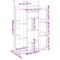 vidaXL Knižnica sivý dub sonoma 86x25,5x140 cm spracované drevo