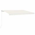 vidaXL Ručne zaťahovacia markíza 400x350 cm krémová