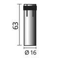 SOLUTION Valcová plynová hubica Ø 17 (NW17), 63mm