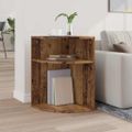 vidaXL Koncový stôl Staré drevo 39,7 x 39,7 x 60 cm Kompozitné drevo